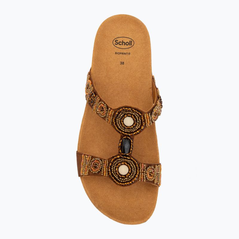 Дамски чехли Scholl New Bogota Wedge Med cognac/multi 5