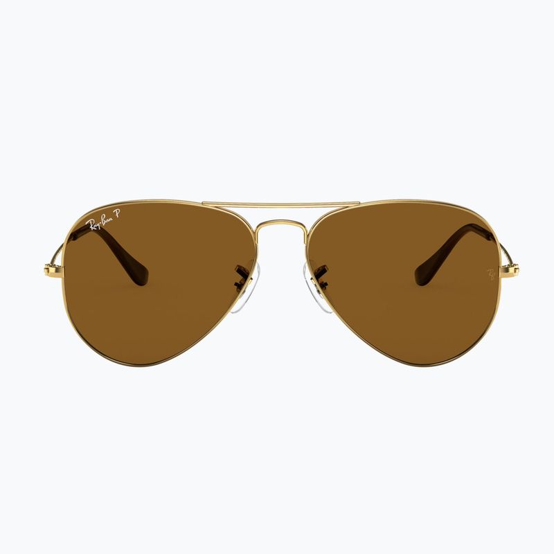Слънчеви очила Ray-Ban Aviator Classic arista gold/brown polarized 2