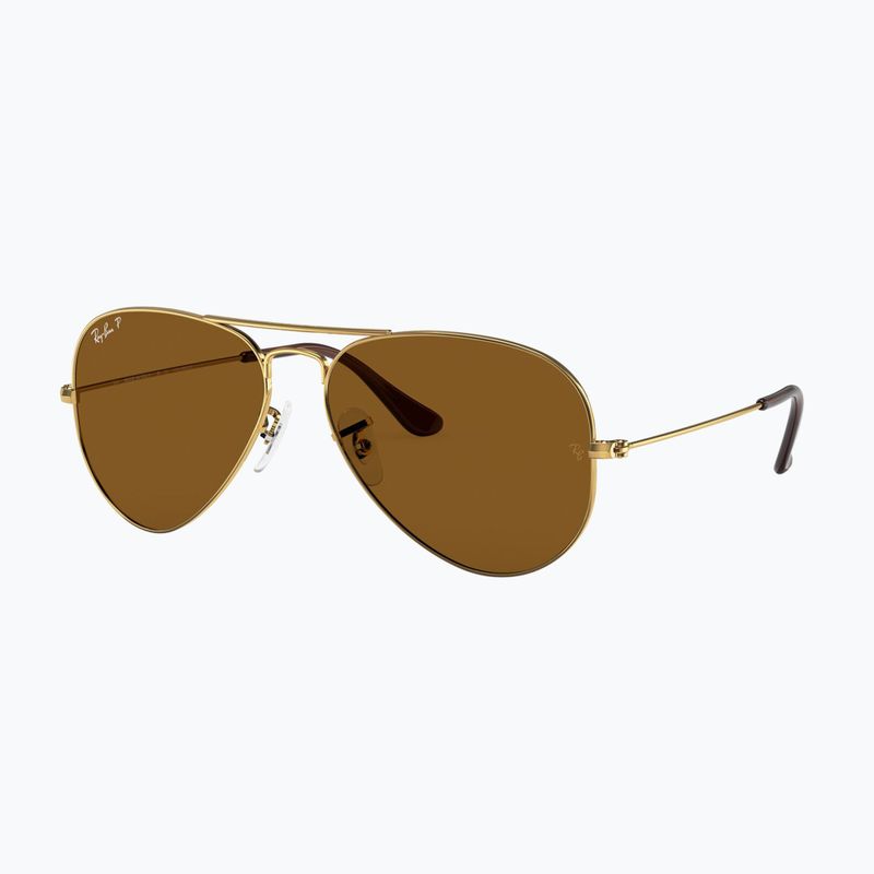 Слънчеви очила Ray-Ban Aviator Classic arista gold/brown polarized 4