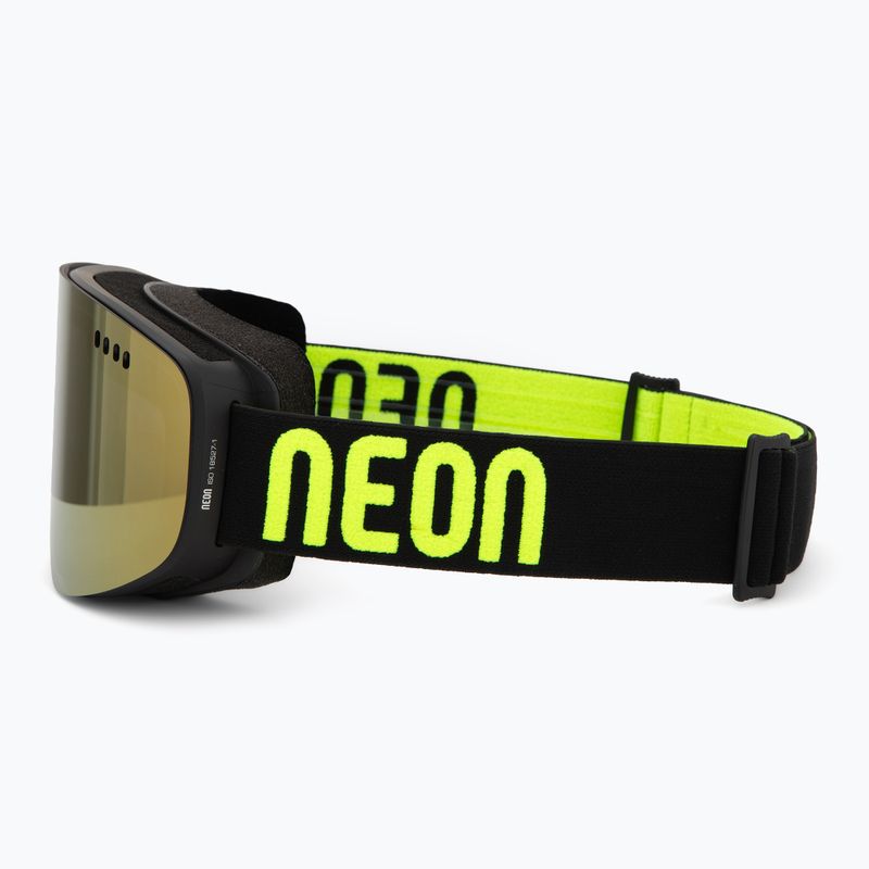 Скиорска маска Neon Light black/yellow/mirror gold 4