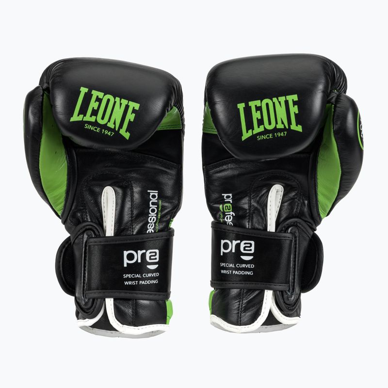 Боксови ръкавици LEONE 1947 Il Tecnico N3 black/green 4