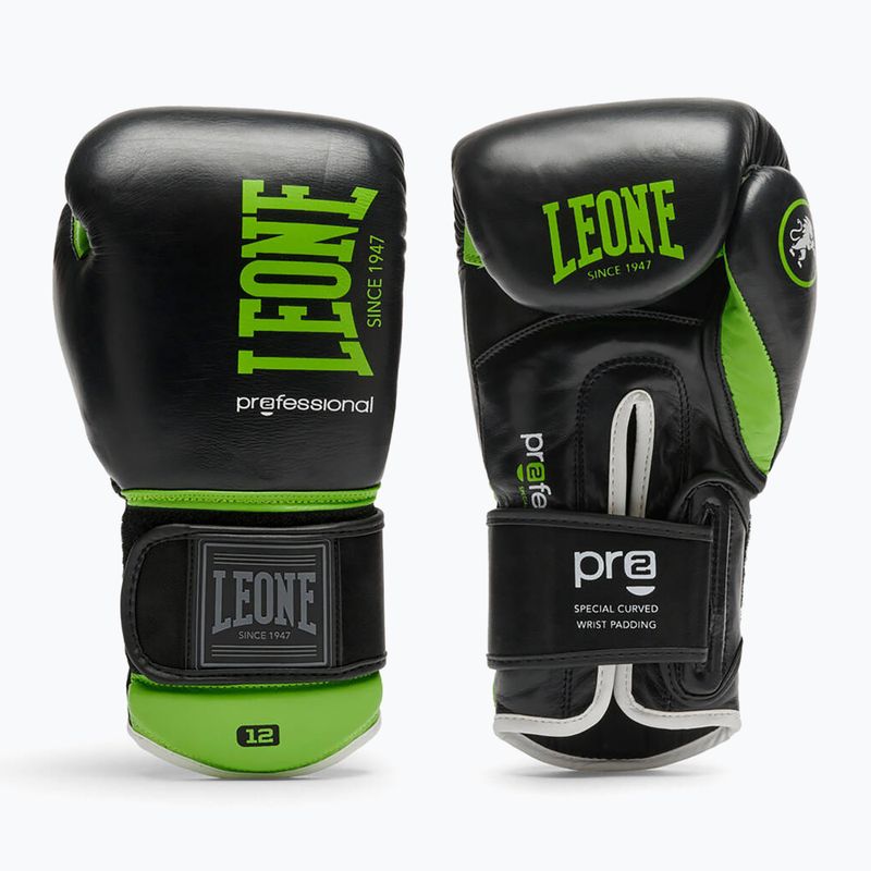 Боксови ръкавици LEONE 1947 Il Tecnico N3 black/green