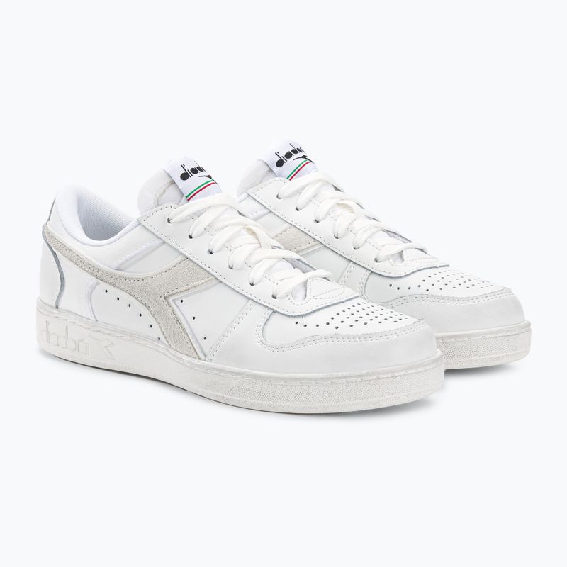 Diadora Magic Basket Low Icona Leather бели/бели обувки 4