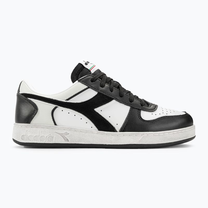 Diadora Magic Basket Low Icona Leather черни/бели обувки 2