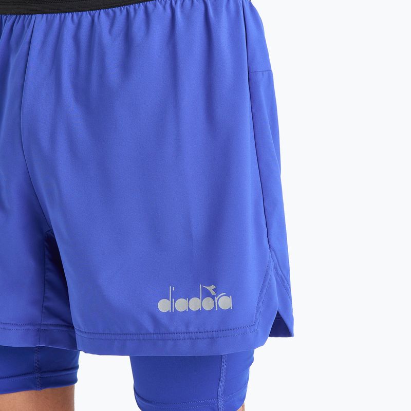 Мъжки къси панталони за бягане Diadora Double Layer Bermuda Be One, сини DD-102.179162-60050 4