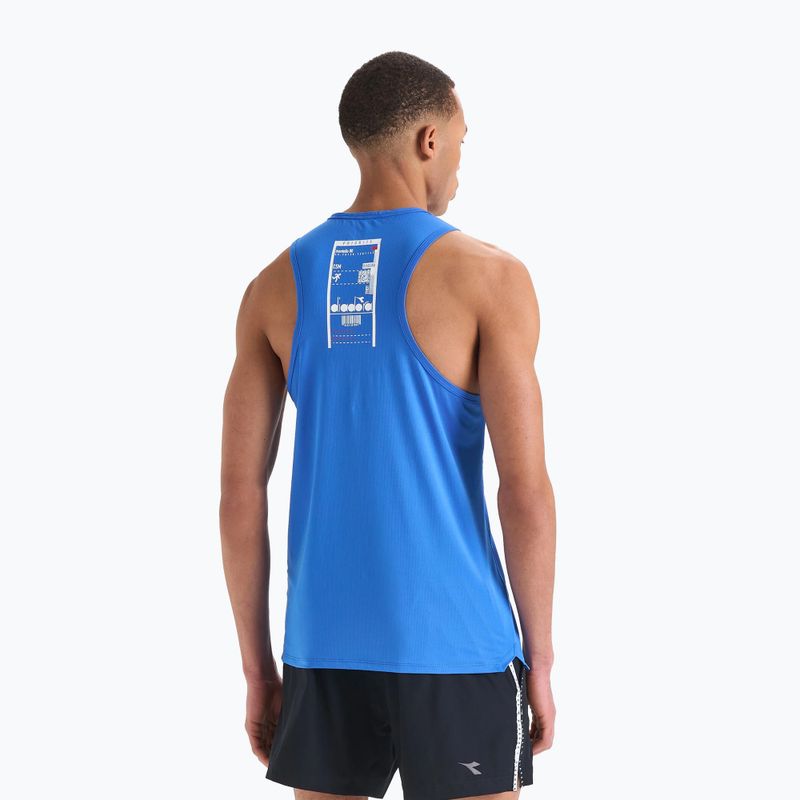 Мъжка тениска за бягане Diadora Super Light Tank Be One, синя DD-102.179161-65045-S 3
