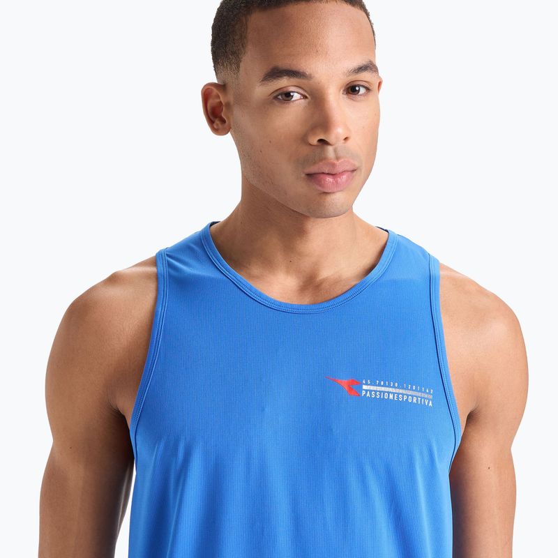 Мъжка тениска за бягане Diadora Super Light Tank Be One, синя DD-102.179161-65045-S 4