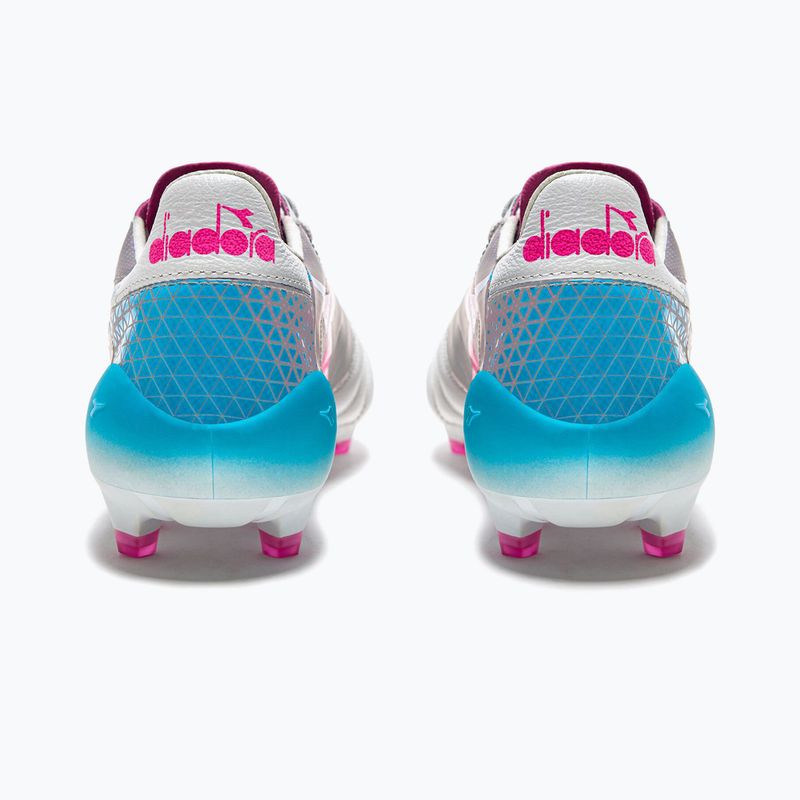 Мъжки футболни обувки Diadora Brasil Elite Veloce GR ITA LPX white/pink fluo/blue fluo 12