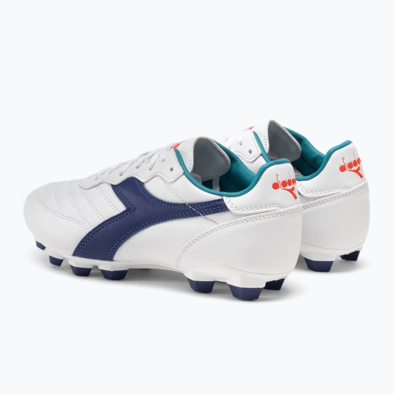 Детски футболни обувки Diadora Brasil 2 R LPU JR бяло/насиво 3