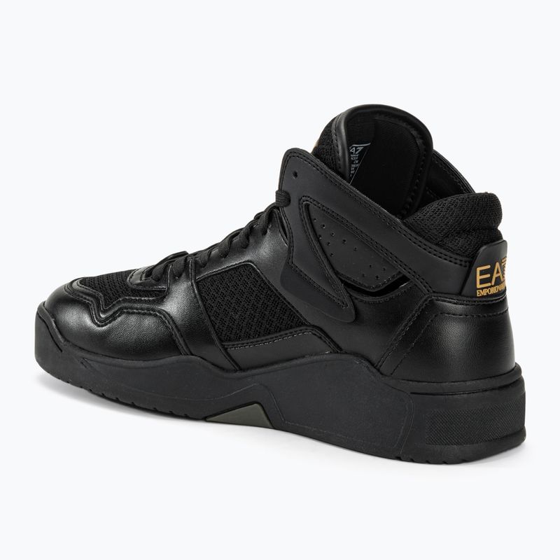 Обувки EA7 Emporio Armani Basket Mid triple black/gold 3
