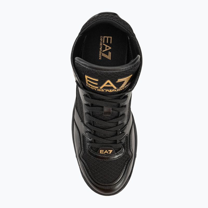 Обувки EA7 Emporio Armani Basket Mid triple black/gold 5