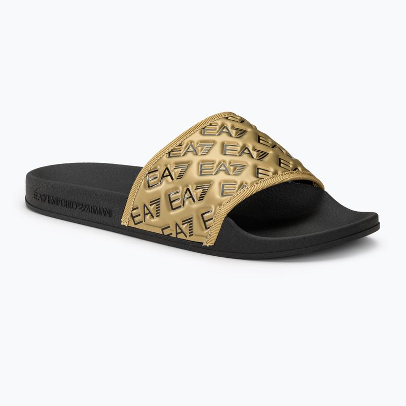 Чехли EA7 Emporio Armani Water Sports All Over black/gold