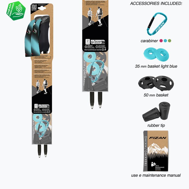 Щеки за трекинг  Fizan Compact Tech 4 light blue 7