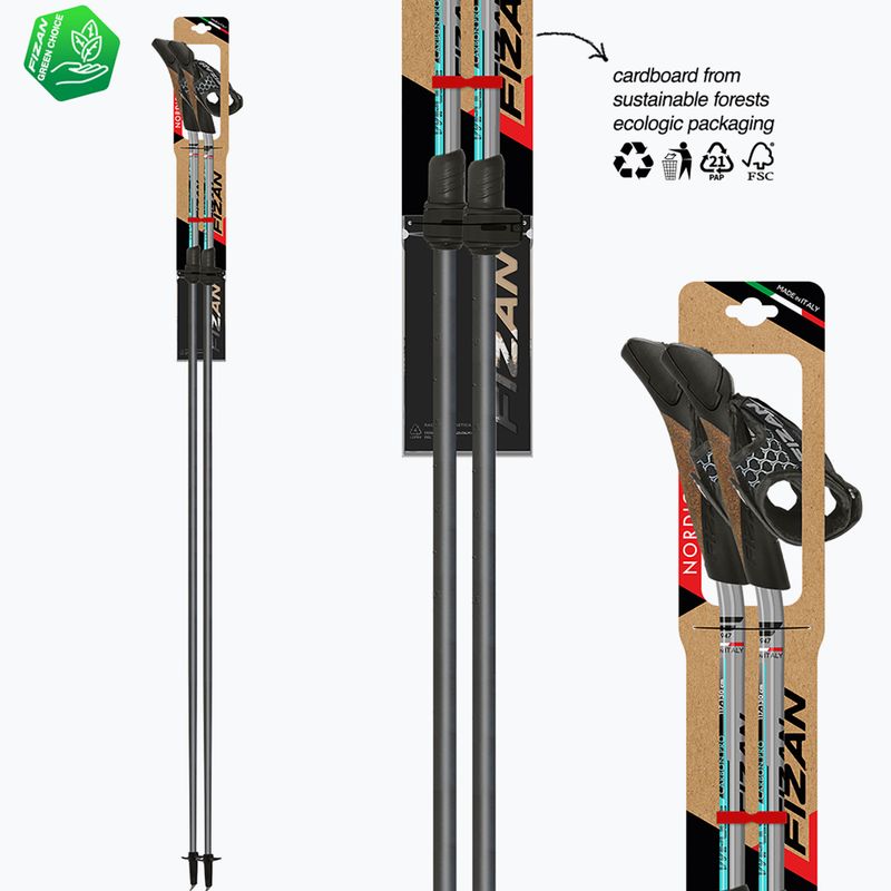 Щеки за скандинавско ходене Fizan Carbon Pro Impulse grey 6