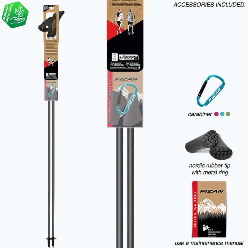 Щеки за скандинавско ходене Fizan Carbon Pro Impulse grey 7