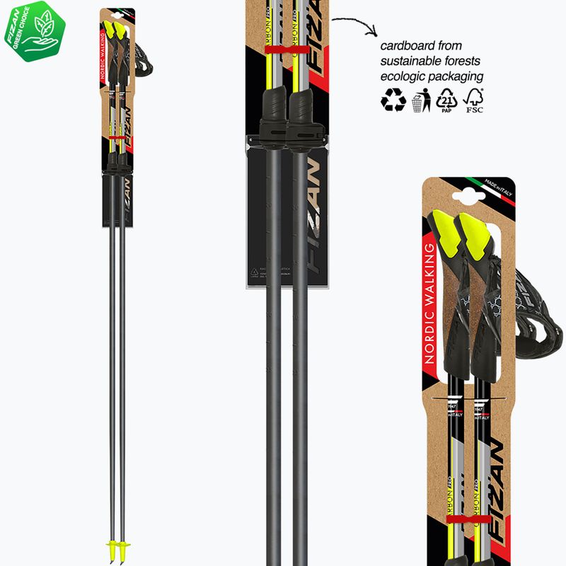 Щеки за скандинавско ходене Fizan Carbon Pro yellow 6