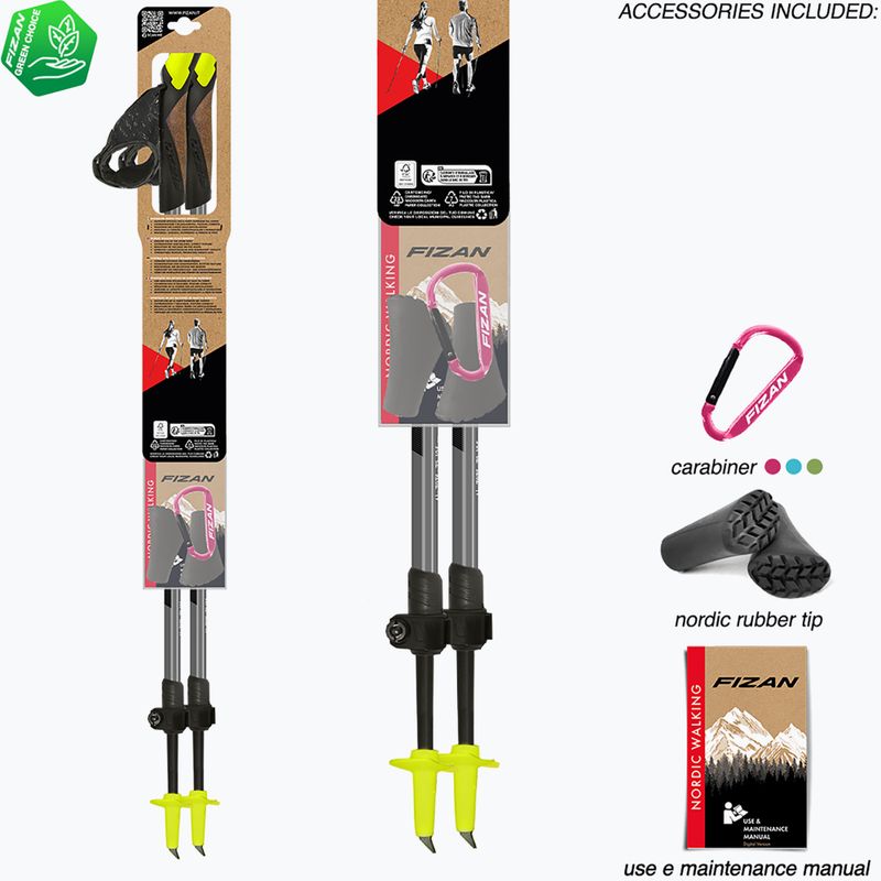 Щеки за скандинавско ходене Fizan Speed Race yellow 5