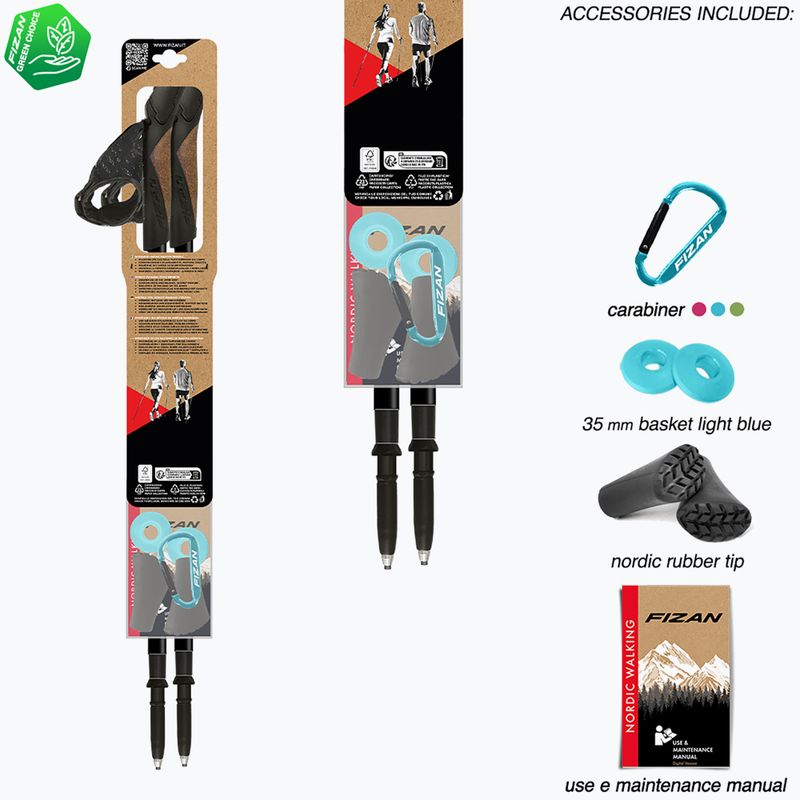 Щеки за скандинавско ходене Fizan Lite Tech light blue 5