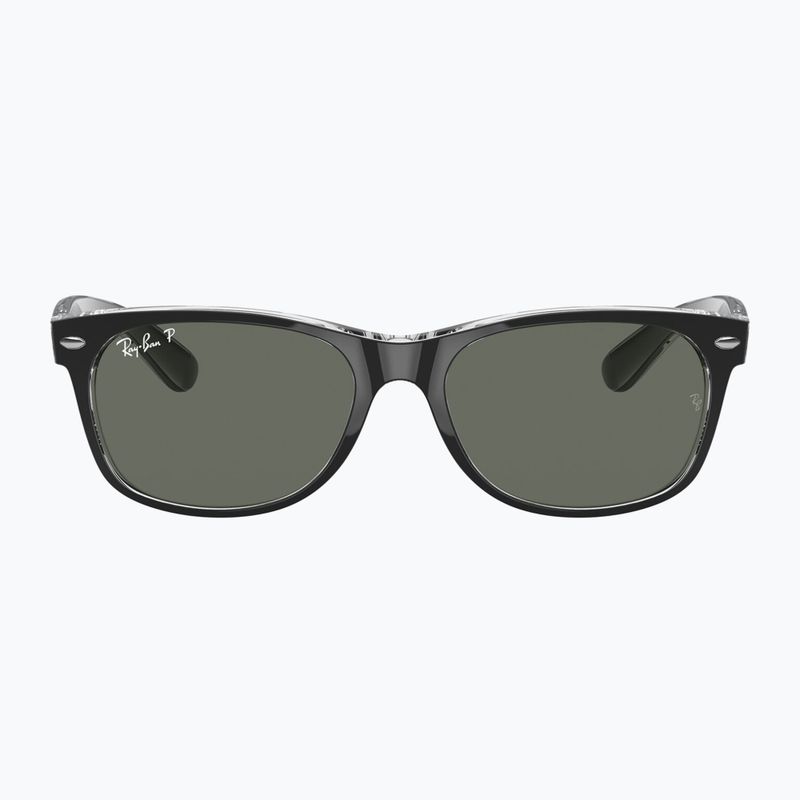 Слънчеви очила Ray-Ban New Wayfarer Classic matte black transparent/green g-15 2