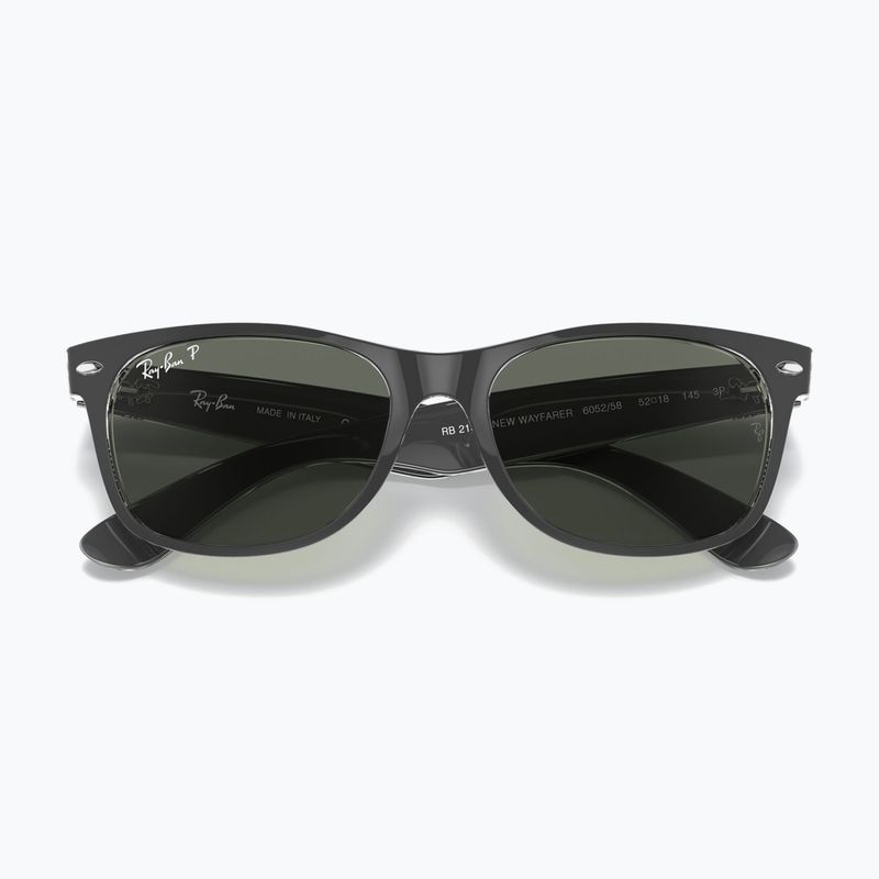 Слънчеви очила Ray-Ban New Wayfarer Classic matte black transparent/green g-15 3