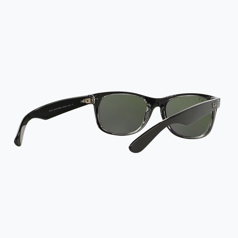 Слънчеви очила Ray-Ban New Wayfarer Classic matte black transparent/green g-15 6