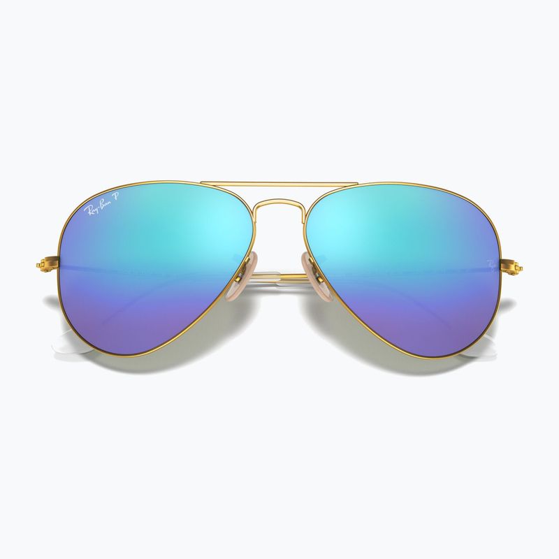 Слънчеви очила Ray-Ban Aviator Classic matt gold/blue polarized 3