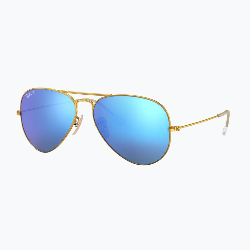 Слънчеви очила Ray-Ban Aviator Classic matt gold/blue polarized 4