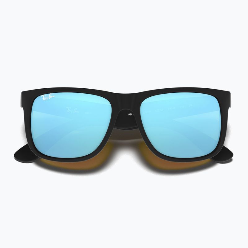 Слънчеви очила Ray-Ban Justin Classic matt black gum/blue mirror 3