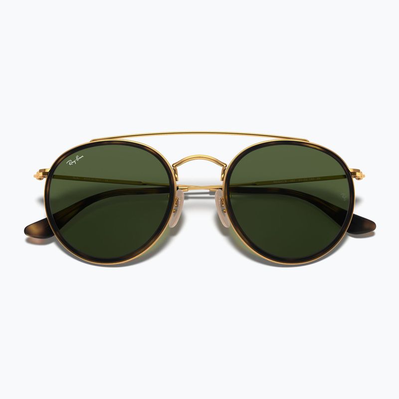 Слънчеви очила Ray-Ban Round Double Bridge arista gold/green g-15 3