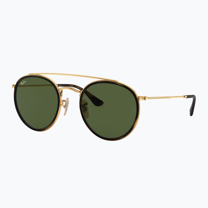 Слънчеви очила Ray-Ban Round Double Bridge arista gold/green g-15 4