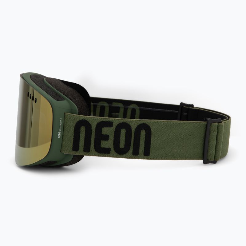 Скиорска маска Neon Light army green/mirror bronze 4