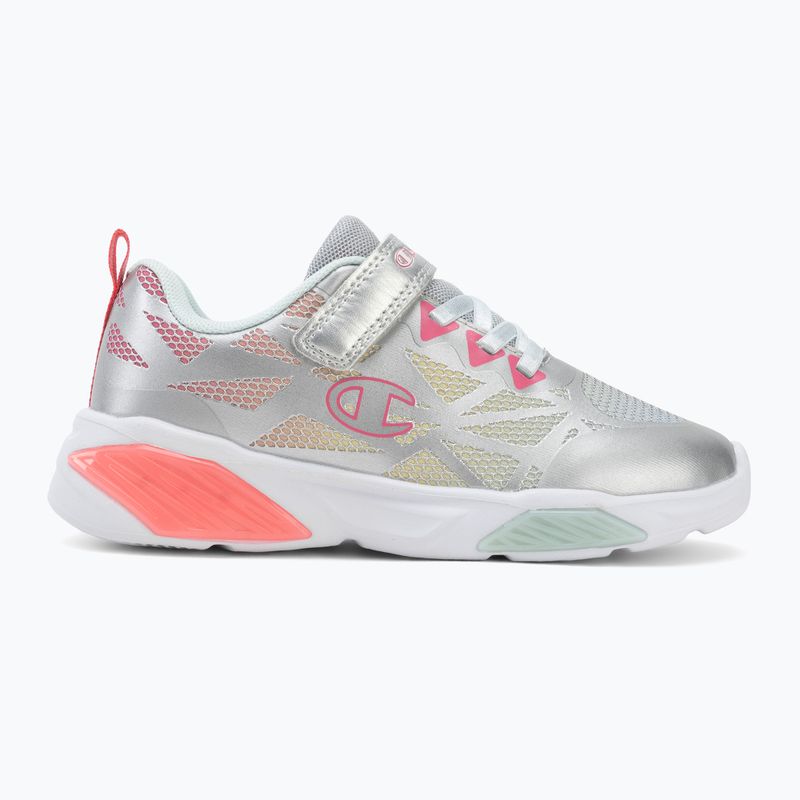 Детски обувки Champion Wave Tri G PS Low Cut silver/blue burgundy/imperial light blue 2