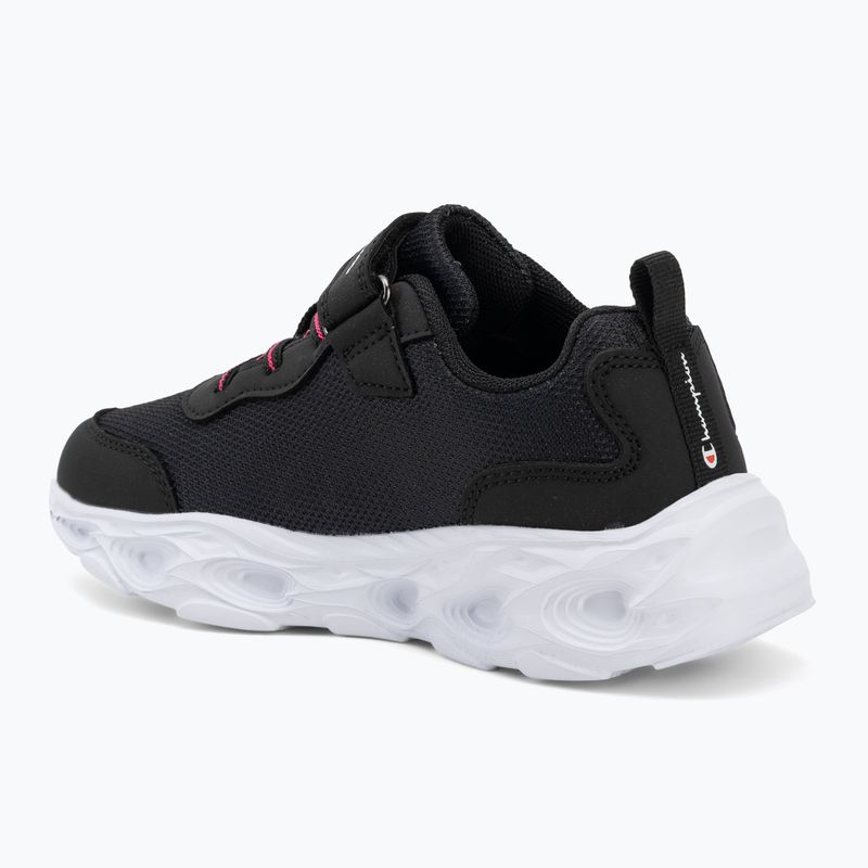 Детски обувки Champion Funfair Print G PS Low Cut new black/fluorescent pink/imperial light blue 3