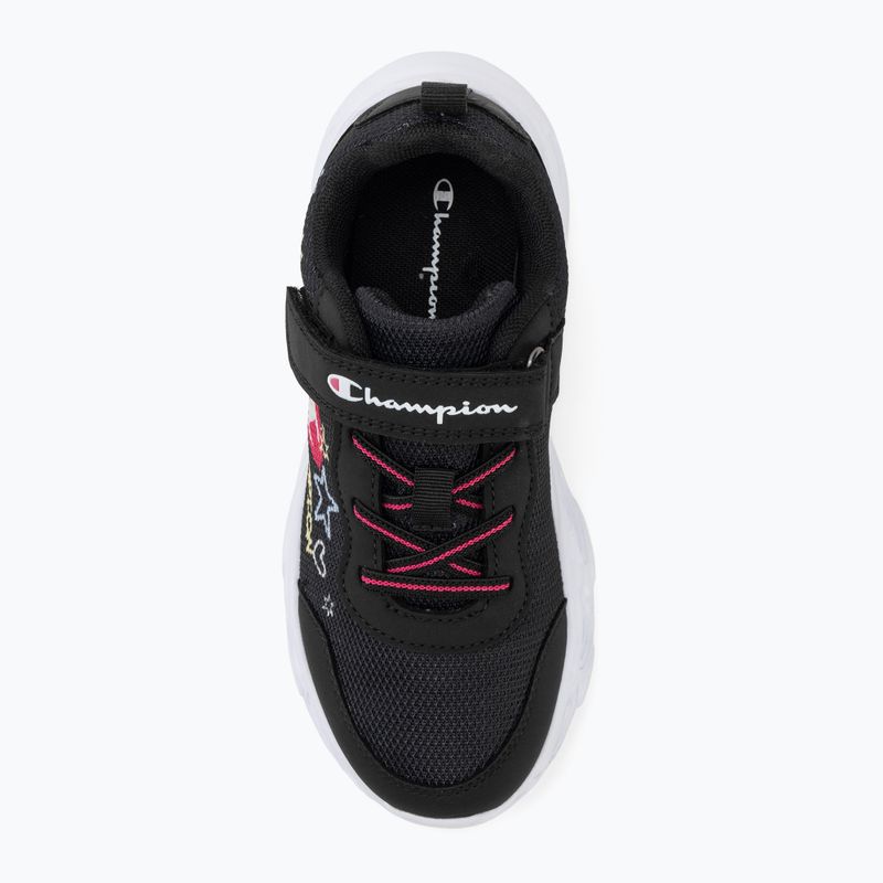 Детски обувки Champion Funfair Print G PS Low Cut new black/fluorescent pink/imperial light blue 5