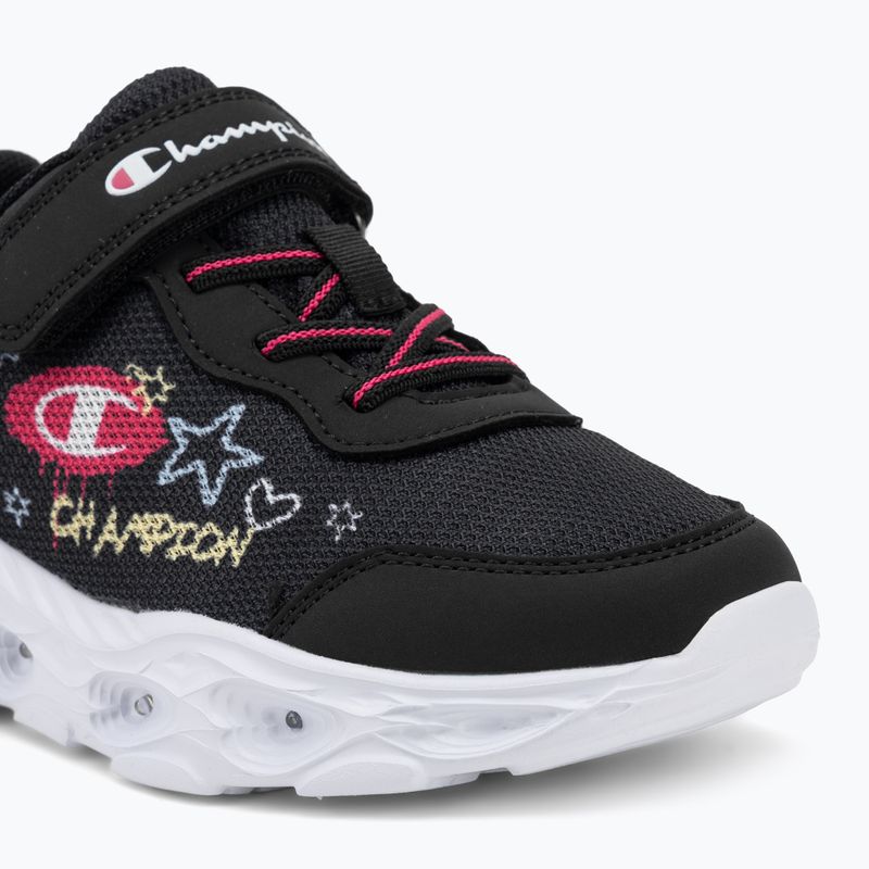 Детски обувки Champion Funfair Print G PS Low Cut new black/fluorescent pink/imperial light blue 7