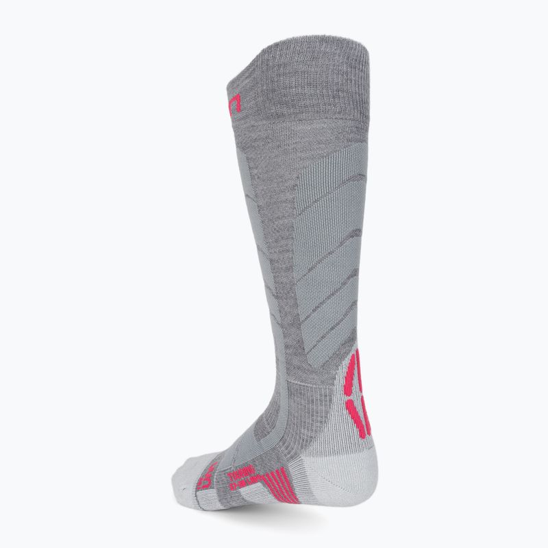 Дамски ски чорапи UYN Ski Touring silver/fuchsia 2
