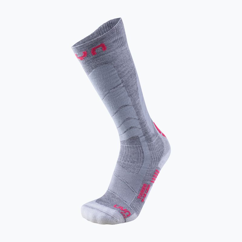Дамски ски чорапи UYN Ski Touring silver/fuchsia 5