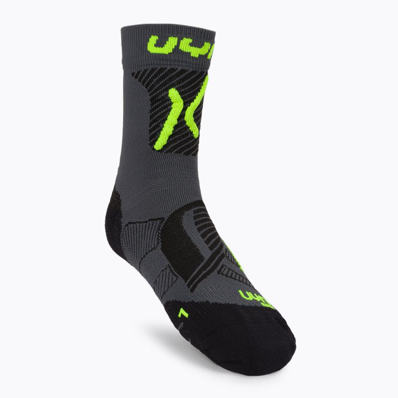 Мъжки чорапи за колоездене UYN MTB anthracite/yellow fluo