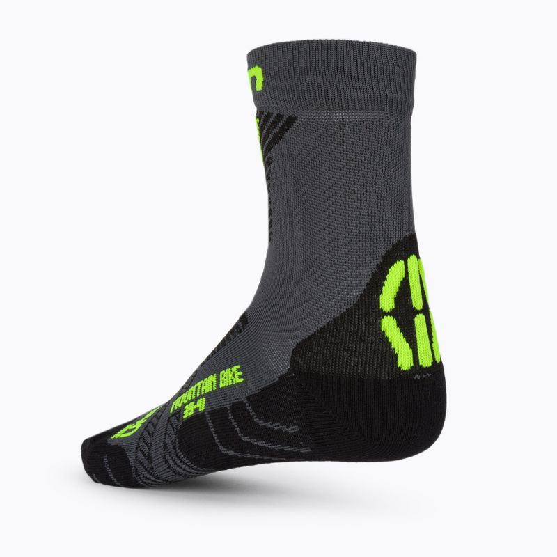 Мъжки чорапи за колоездене UYN MTB anthracite/yellow fluo 2