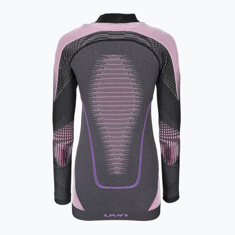 Дамски термо потник UYN Evolutyon UW Shirt Turtle Neck anthracite melange/raspberry/purple 2