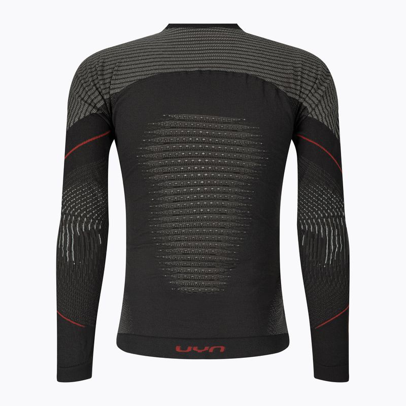 Мъжка термоактивна блуза UYN Evolutyon Comfort UW Shirt charcoal/white/red 2