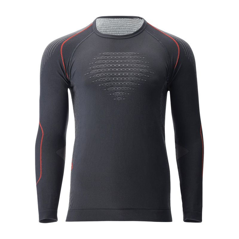 Мъжка термоактивна блуза UYN Evolutyon Comfort UW Shirt charcoal/white/red 4