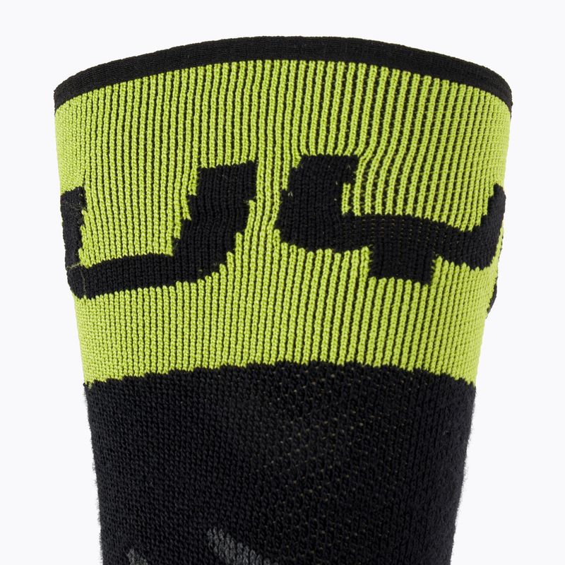 Мъжки скиорски чорапи UYN Ski One Merino black/lime 4