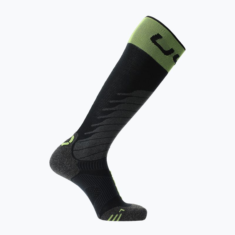 Мъжки ски чорапи UYN Ski One Merino black/lime 2