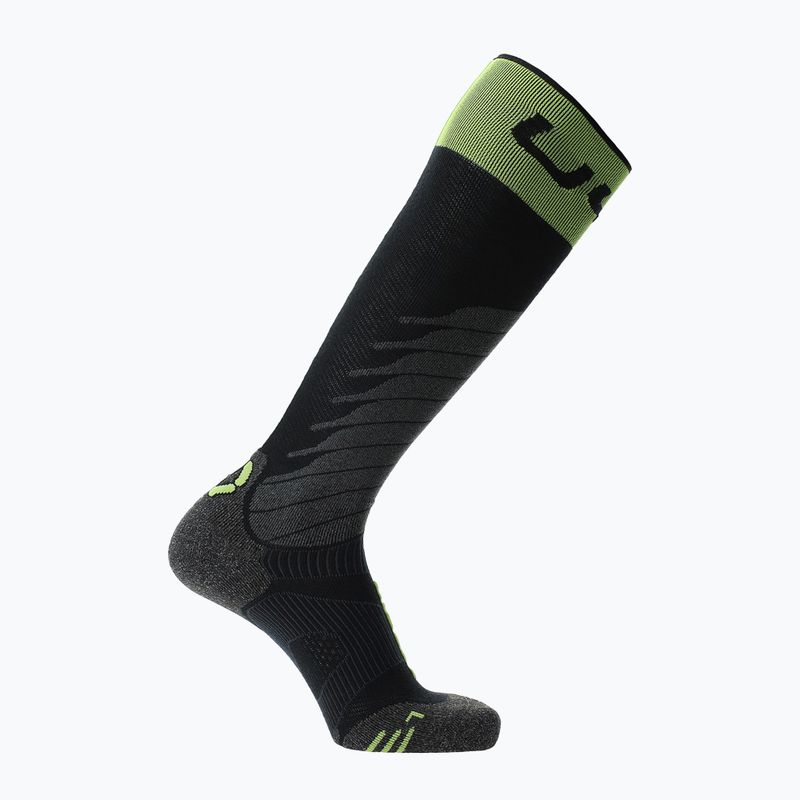 Мъжки скиорски чорапи UYN Ski One Merino black/lime 2