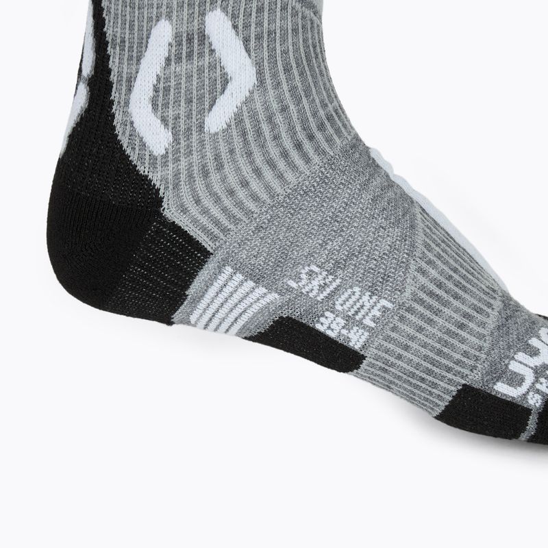 Мъжки скиорски чорапи UYN Ski One Merino grey melange/white 4