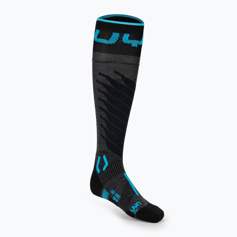 Мъжки ски чорапи UYN Ski One Merino anthracite/turquoise 2