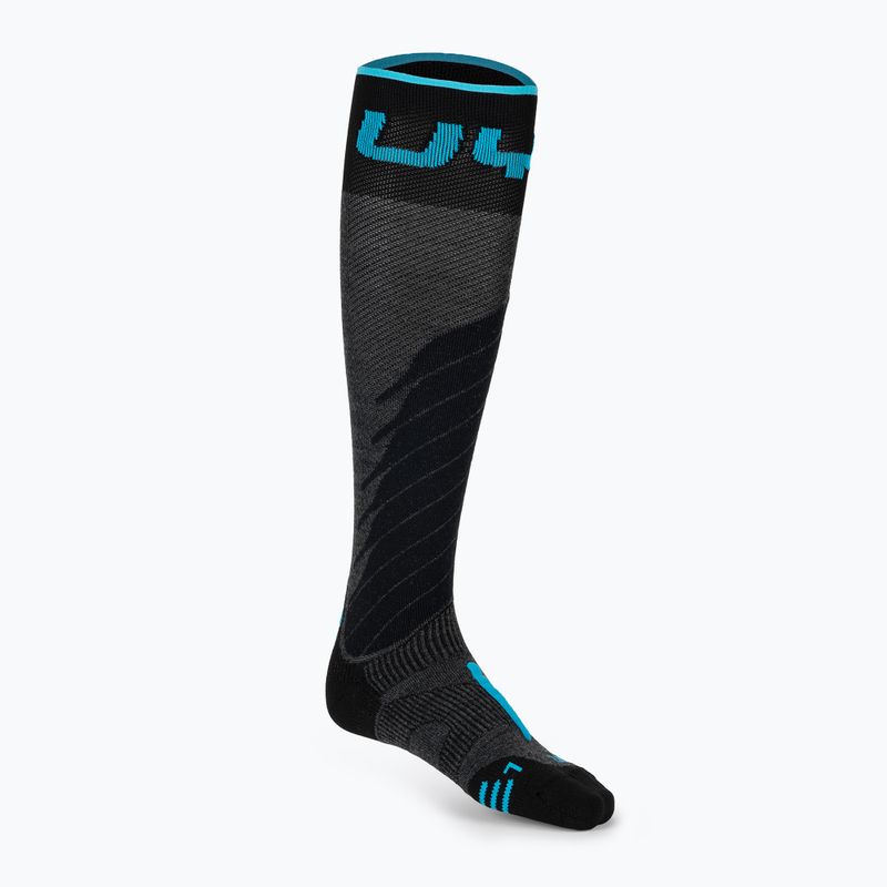 Мъжки ски чорапи UYN Ski One Merino anthracite/turquoise 3