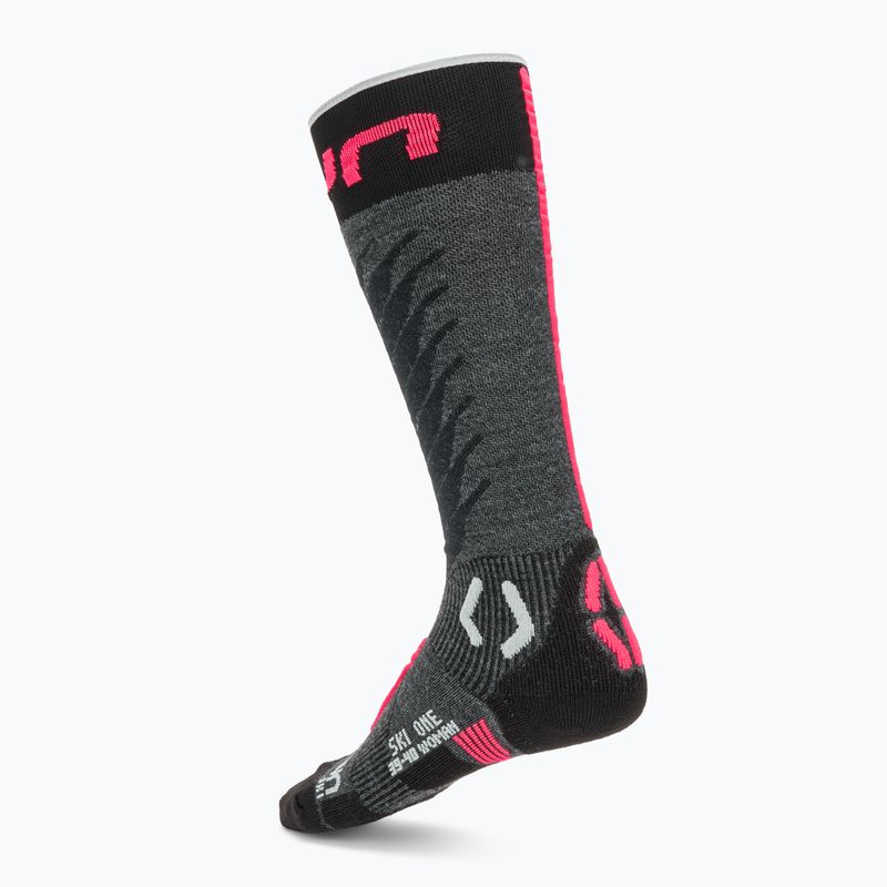Мъжки скиорски чорапи UYN Ski One Merino anthracite/pink 2