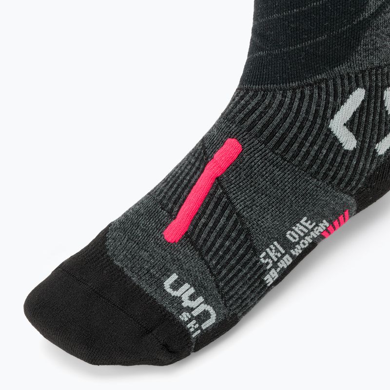 Мъжки скиорски чорапи UYN Ski One Merino anthracite/pink 3